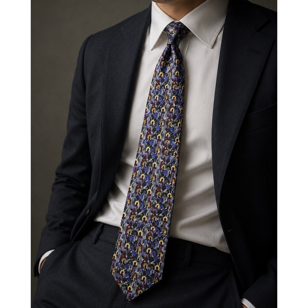 Carlos by Carlos‎ Santana Mens Silk Necktie Live From The Heart Abstract Figures